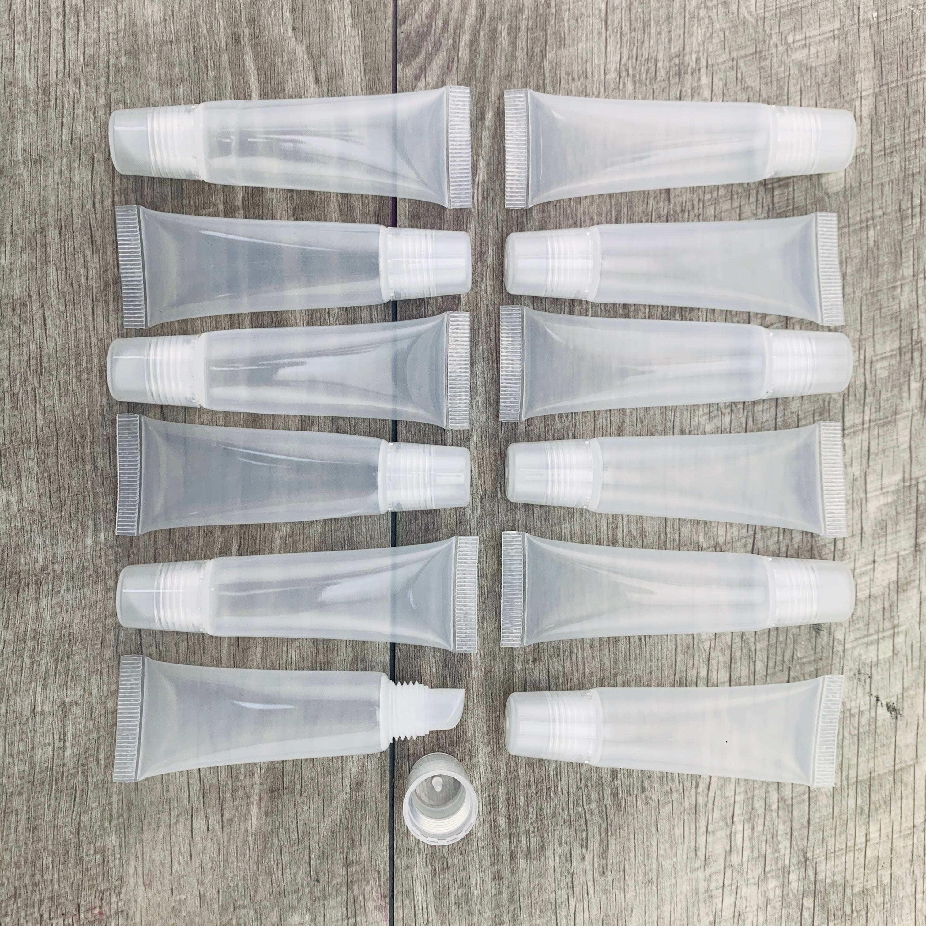 10ml Clear Lip Gloss Squeeze Tubes by No ProbLlama 12 pack NoProbLlama