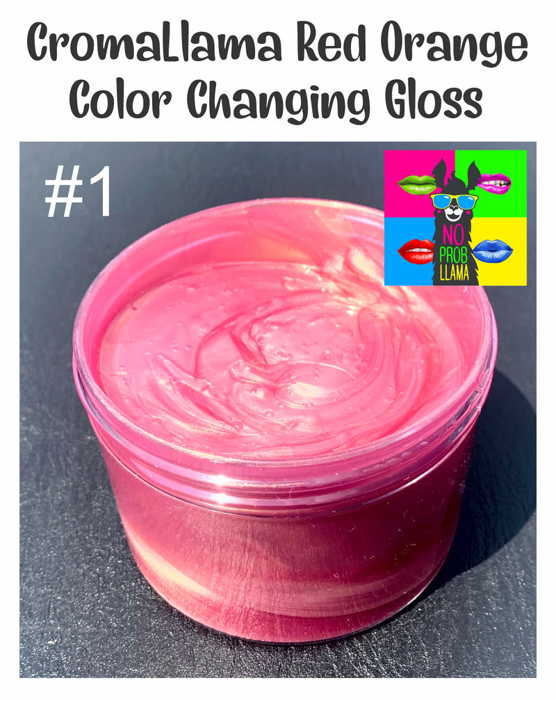 Pre-Made Lip Gloss Base - CromaLlama Red Orange - 