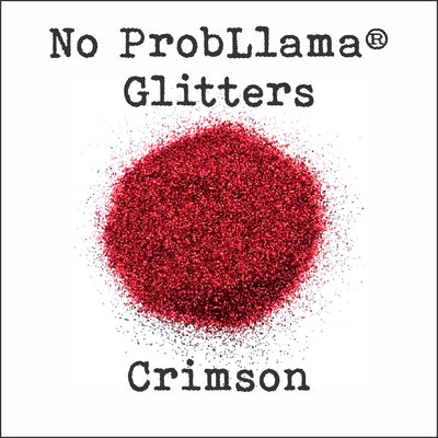 No Prob-Llama Glitter - Crimson - Made in the USA - .008 Hex